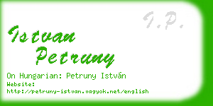 istvan petruny business card